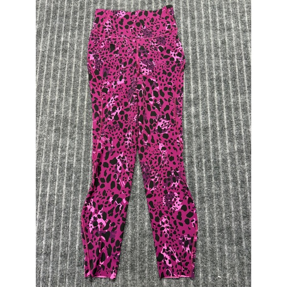 Lululemon Pants - Lululemon Base Pace High Rise Running 25'' Sz 2 Pink Leopard Activewear Sporty
